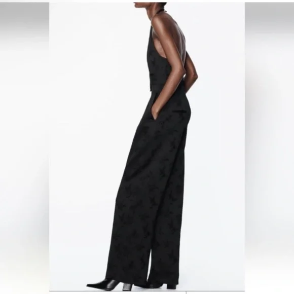 Zara Jacquard Vest Jumpsuit - Picture 6 of 14